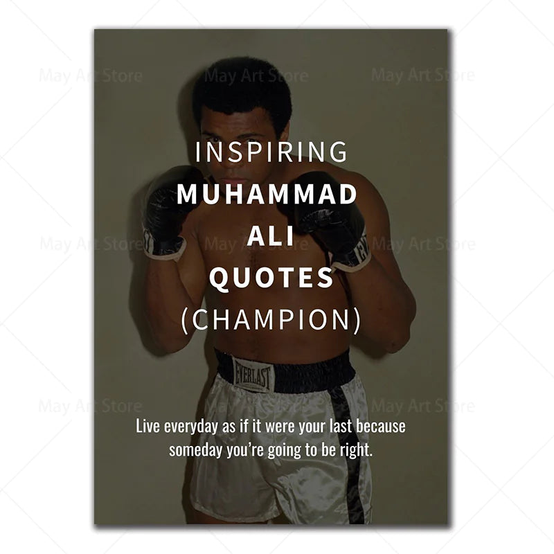 Inspirational Boxing Quote Canvas Wall Art