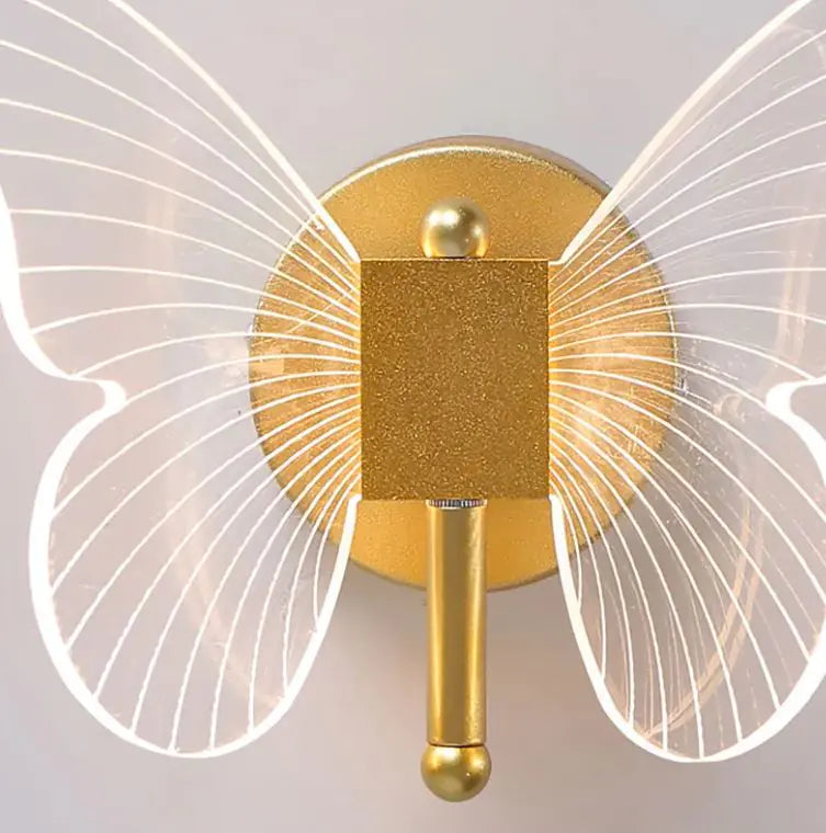 Butterfly Wall Lamp Light Luxury Bedside Warm Decoration