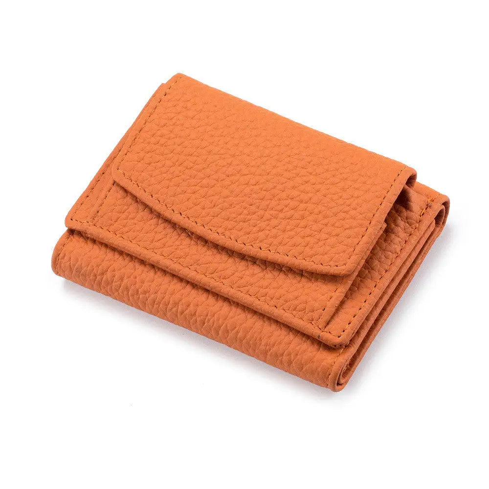 Leather Mini Short Wallet For Women