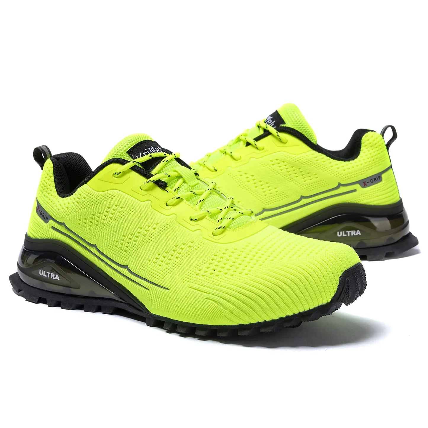 Kricely Herren Trailrunning-Schuhe, modische Walking- und Wander-Sneaker für Männer, Tennis- und Cross-Trainingsschuhe, Outdoor-Sneaker, lässige Workout-Schuhe für Herren, Größe 43, fluoreszierendes Grün