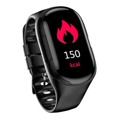 Smart Watch with Built-in TWS Wireless Bluetooth Earphone Blood Heart Rate Monitor