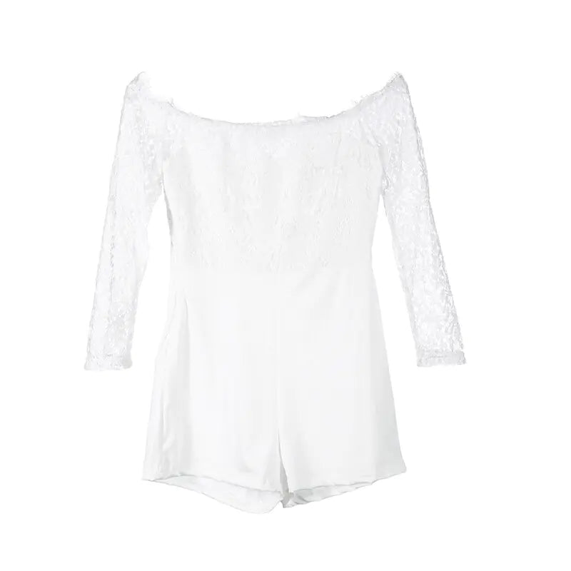 New Lace Off Shoulder Bodysuit Women