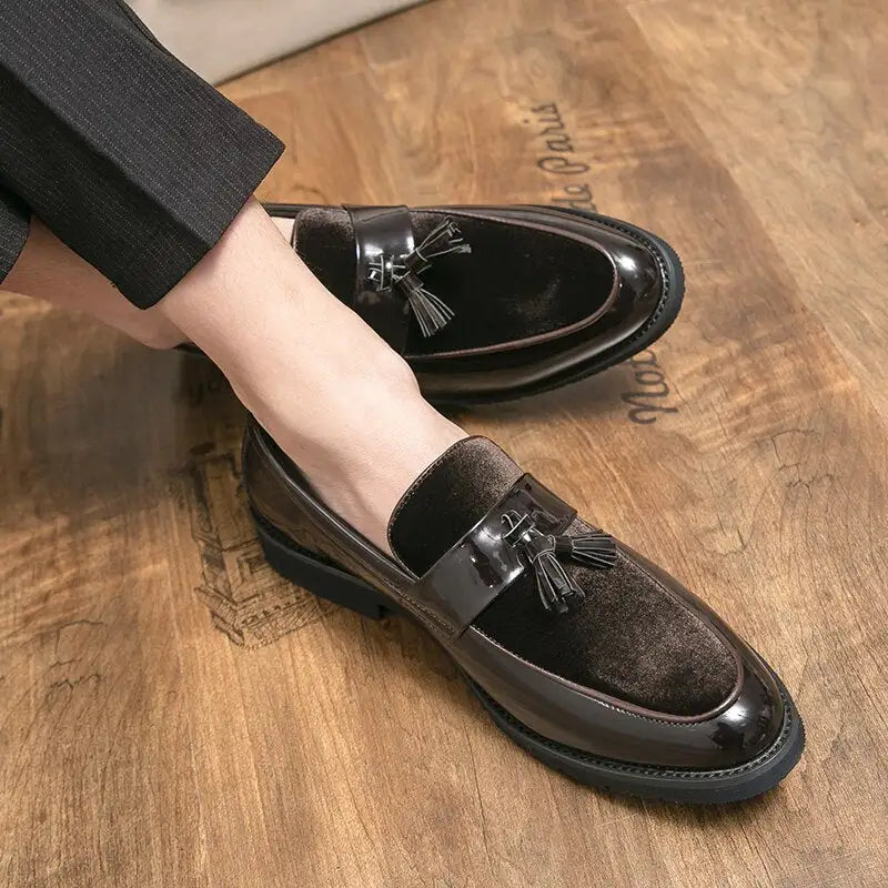 College Inspired Leather Loafers