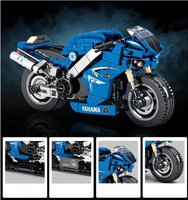 Kids' Motorcycle Building Block Model Kit