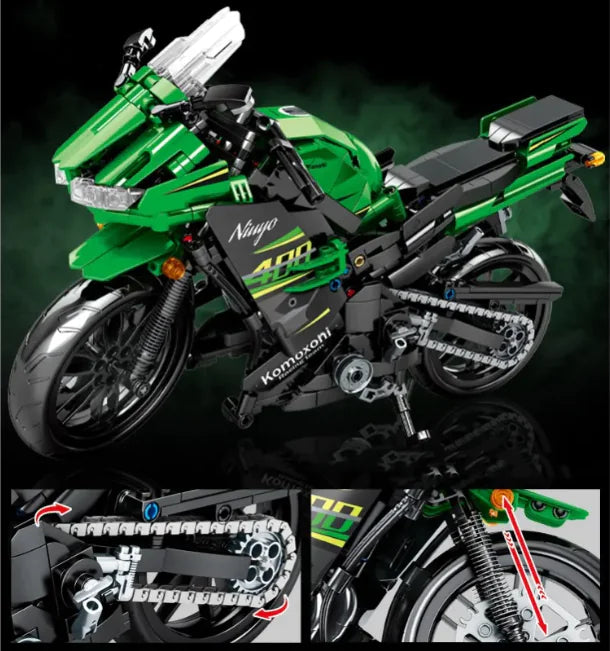 Kids' Motorcycle Building Block Model Kit