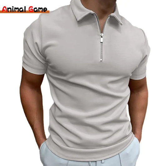 Summer Men's Solid Color Polo Shirts