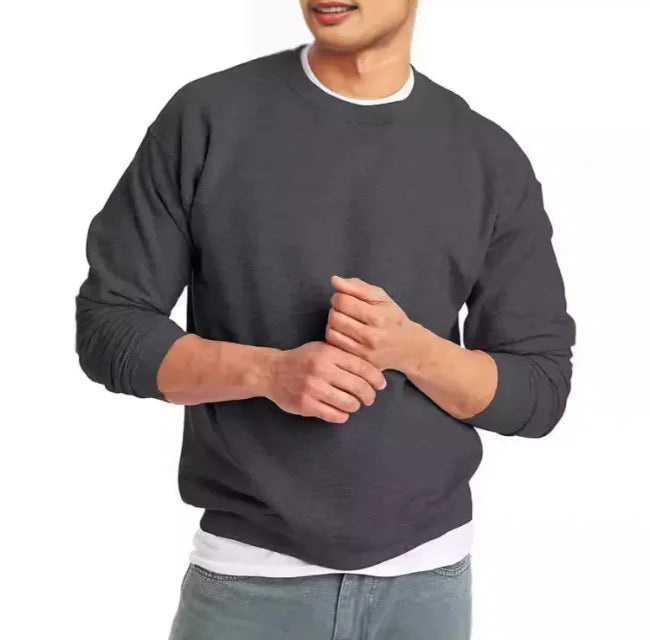 Solid Color Fashion Personality Round Neck Men's Top