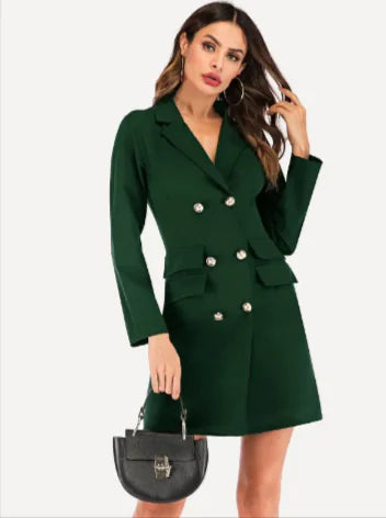 Buttoned suit jacket dress