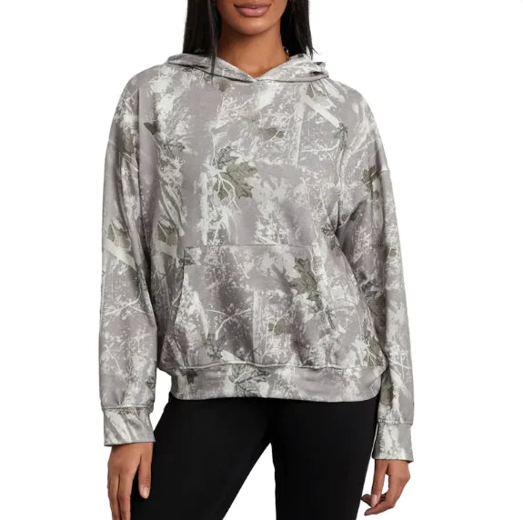 Women's Loose Camouflage Hoodie Maple Leaf Sweater