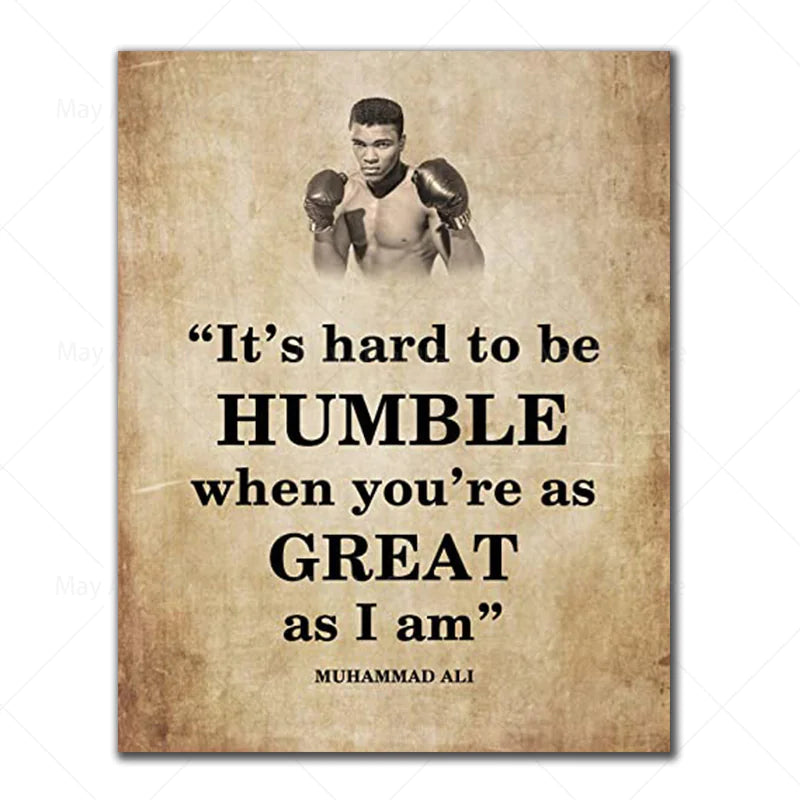 Inspirational Boxing Quote Canvas Wall Art