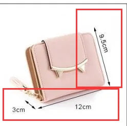 Cute Cat Ears Leather Vintage Tassel Women Wallet