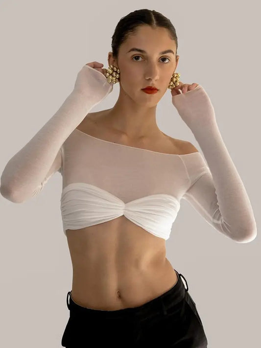 Mesh Crop Top Summer Fashion