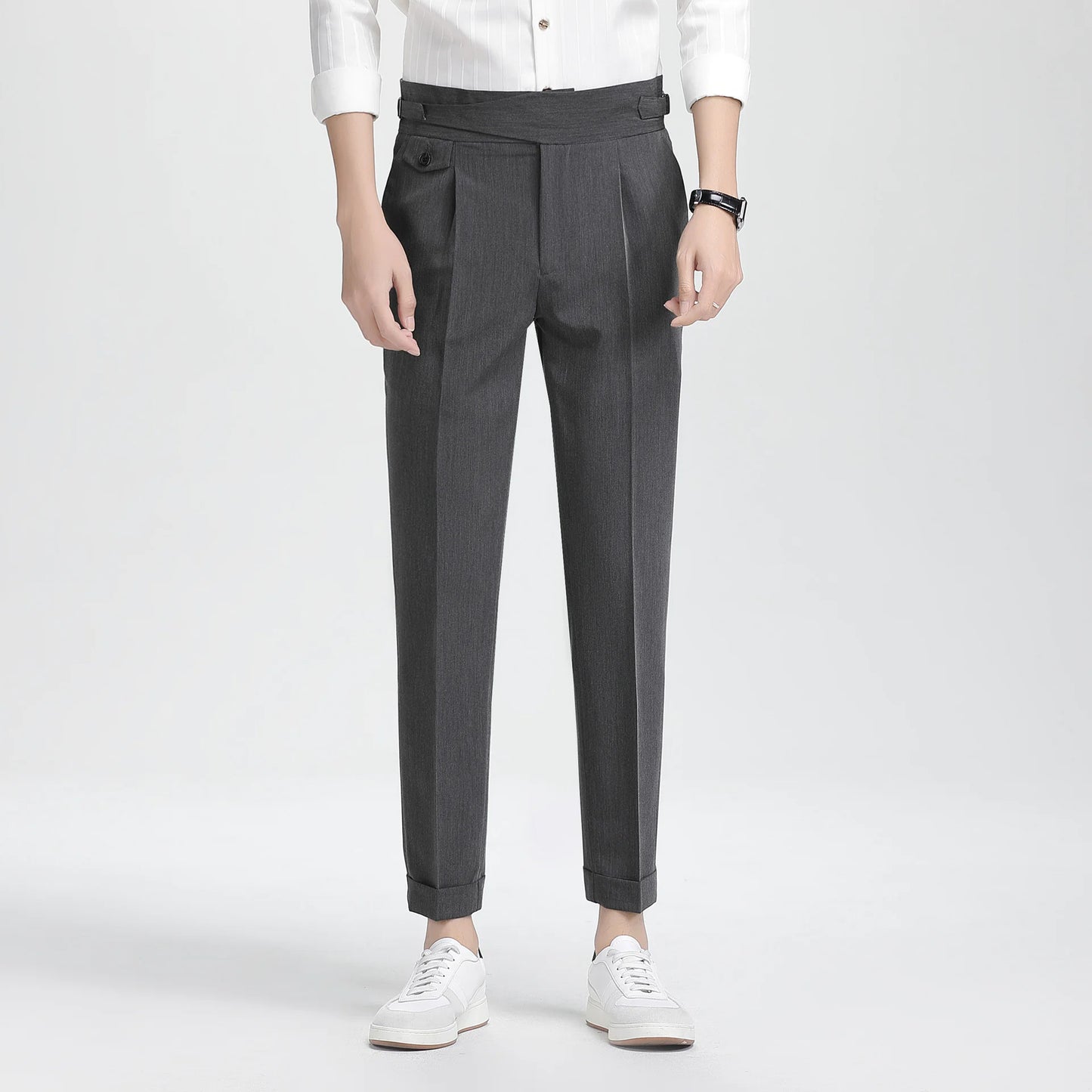 Men's High Waist Suit Pants