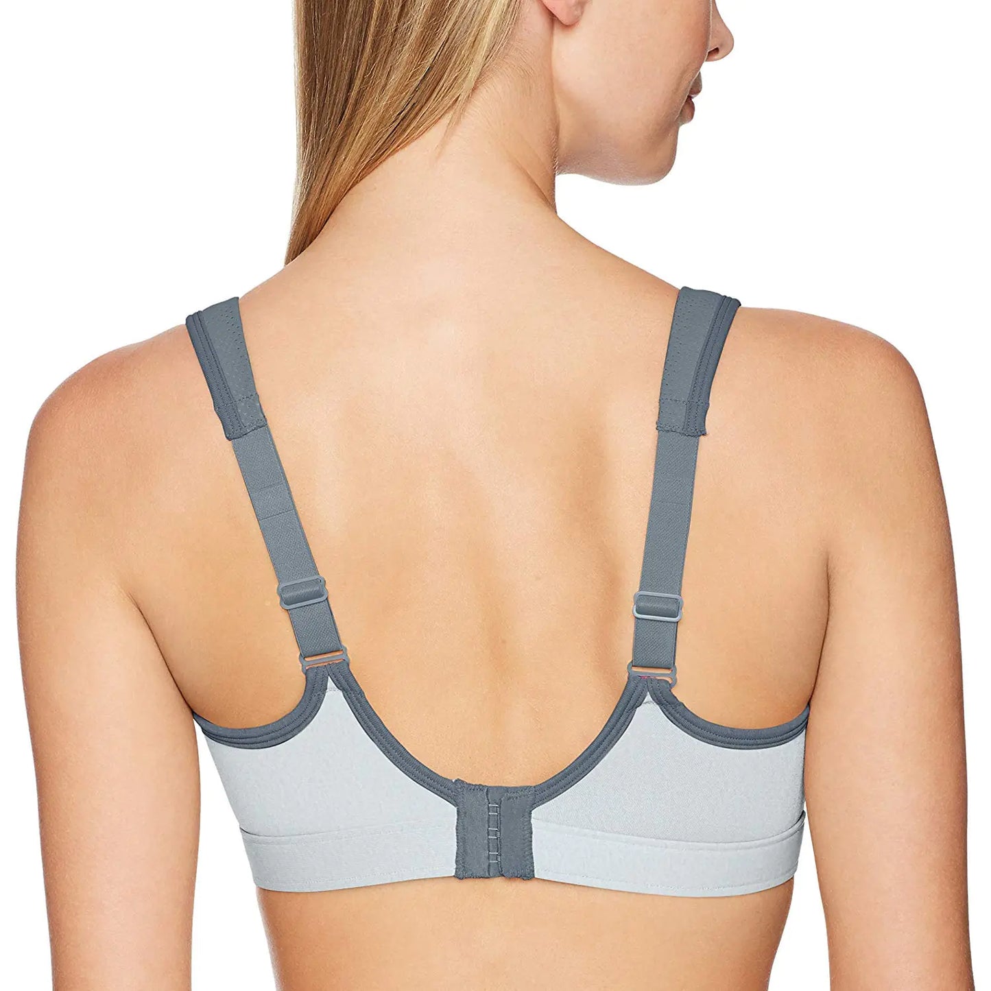 Champion Women's Sports Bra, Spot Comfort, Maximum Support, High-impact, 36D Oxford Heather/Medium Gray