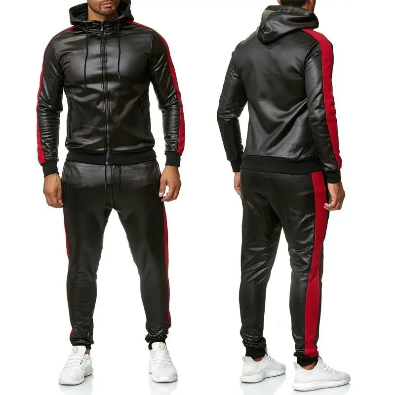 Hooded Jacket and Pants Jogging Suit Tracksuits