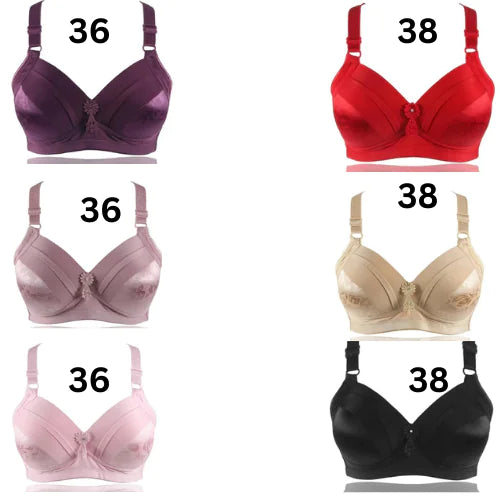 Atmungsaktives Baumwoll-Bralette, modische Dessous, ohne Bügel, Übergröße