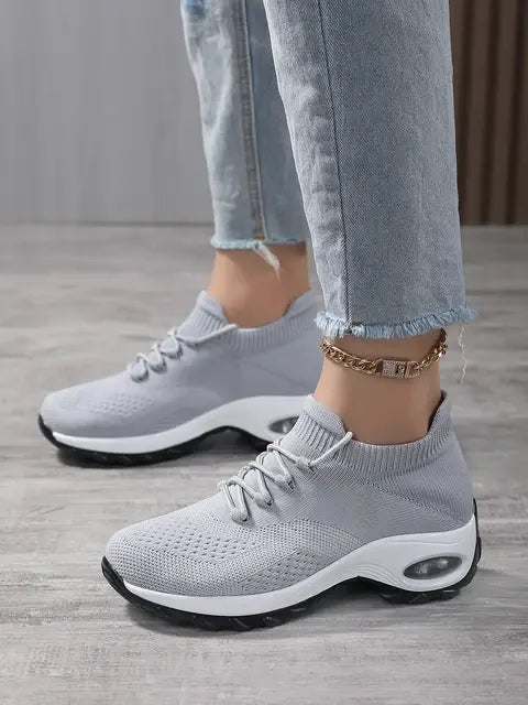 Damen-Wanderschuhe zum Schnüren, Socke