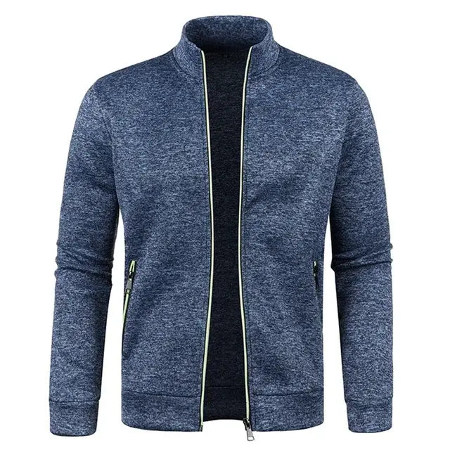 Men Zipper Jackets Standing Collar