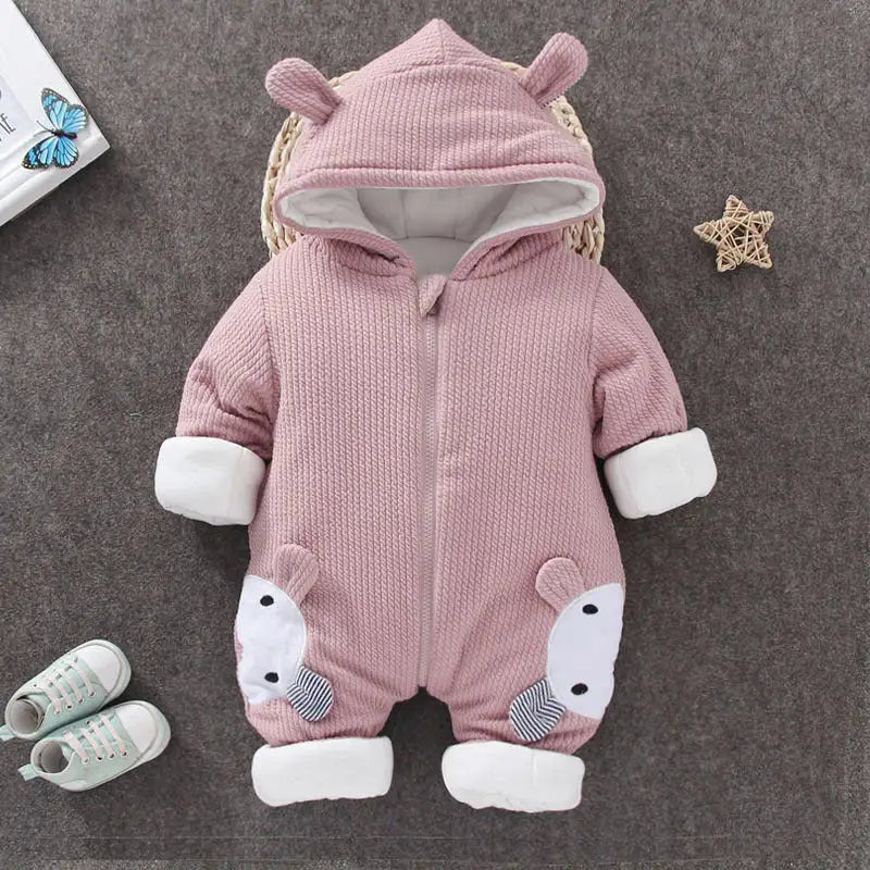 Süßer Baby-Bodysuit, warmer Baumwoll-Strampler