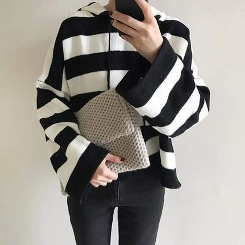 Winter Oversized Striped Sweater