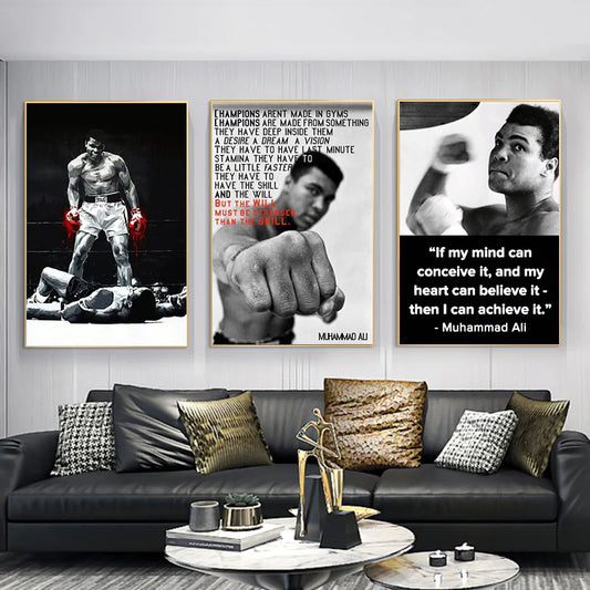 Inspirational Boxing Quote Canvas Wall Art