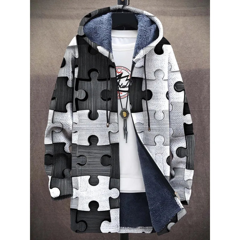 Men's Zipper Hooded Cardigan Cotton-padded Jacket