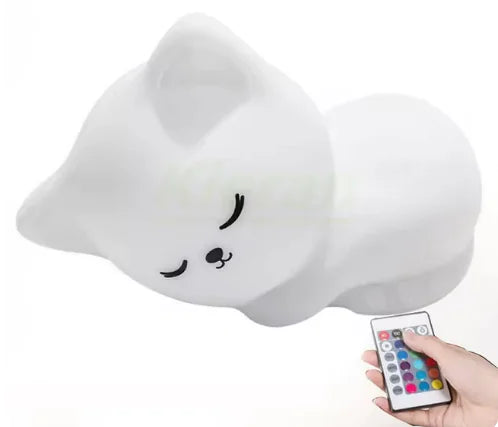 Silicone Cat Seven Colors LED Night Lights