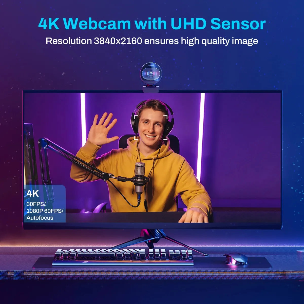 Ultra-clear 4K Live Broadcast Computer Camera