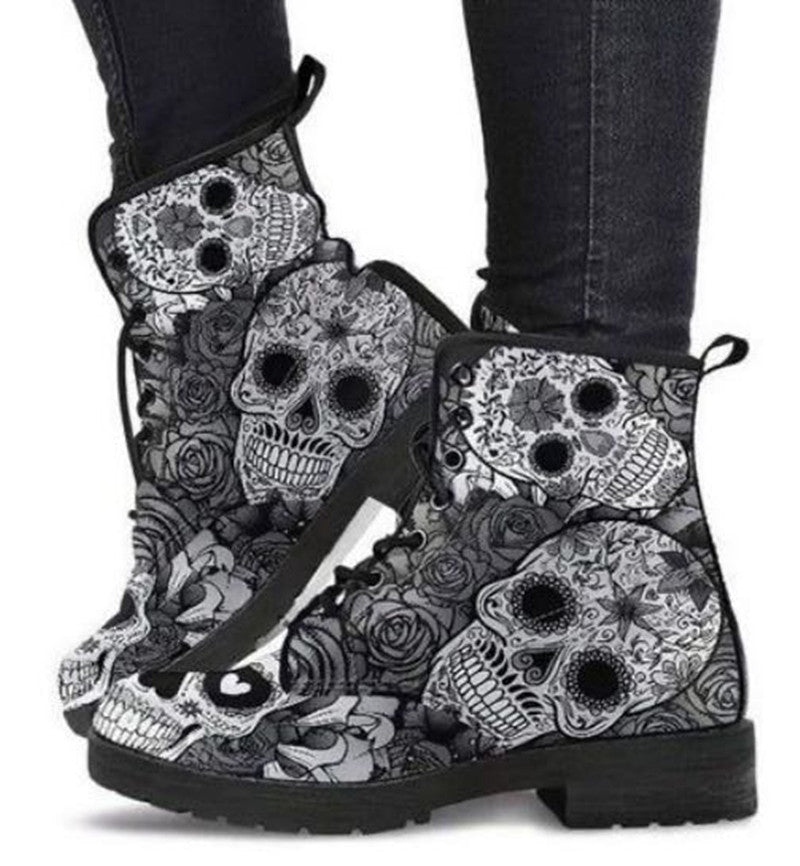 Bedruckte High-Top-Stiefel für Damen