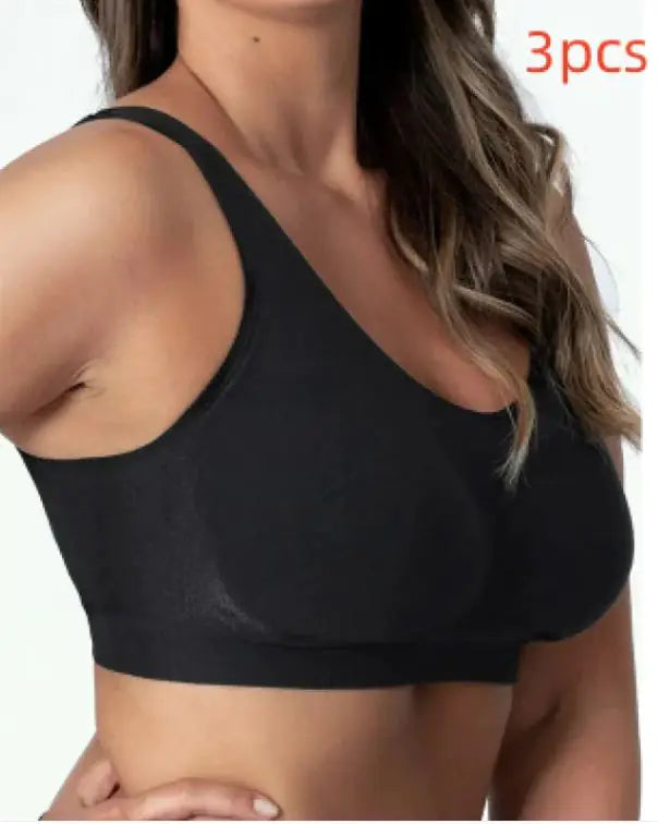 Large Size Light Version Vest Bra Solid Color Base Polyester