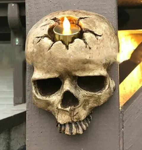 Skull Wall Candle Holder Decoration