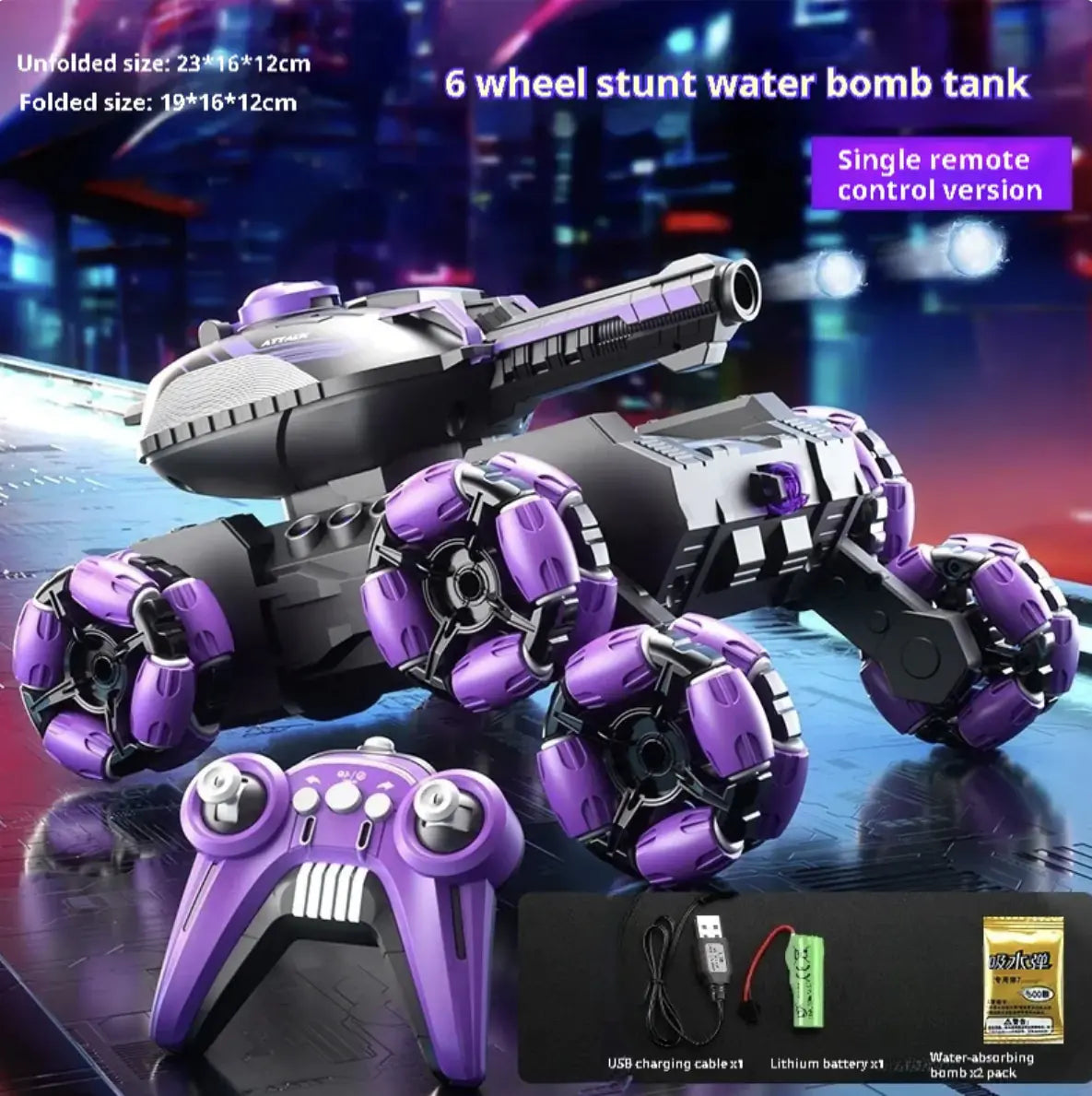 Remote Control Tank Six-wheeled Stunt Car 24g Gesture Sensing Children's Toys