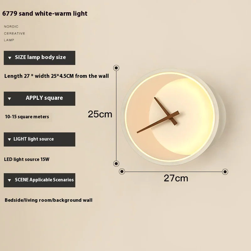 Luxurious Bedside Lamp with Clock