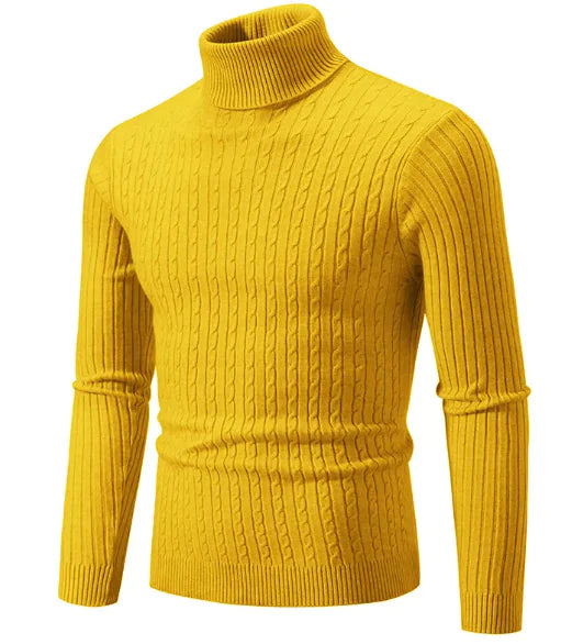 Men's High Collar Pullover Sweater