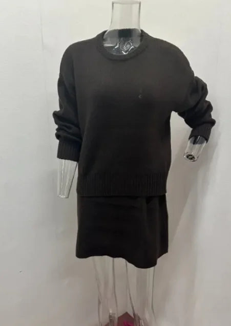 Women Knitwear Skirt Outfit