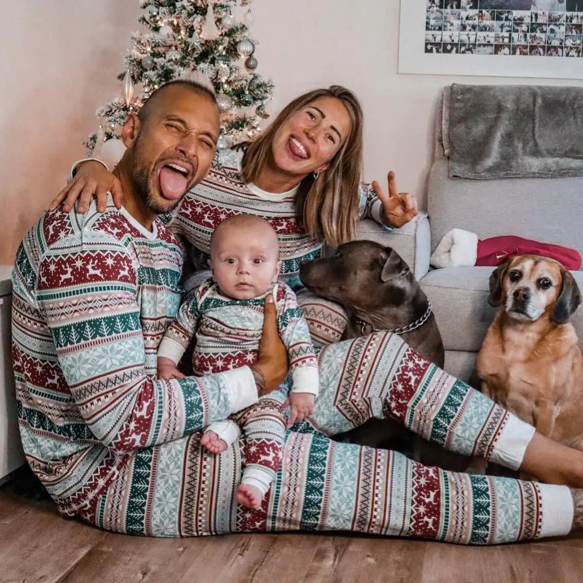 Weihnachts-Familien-Pyjama-Set