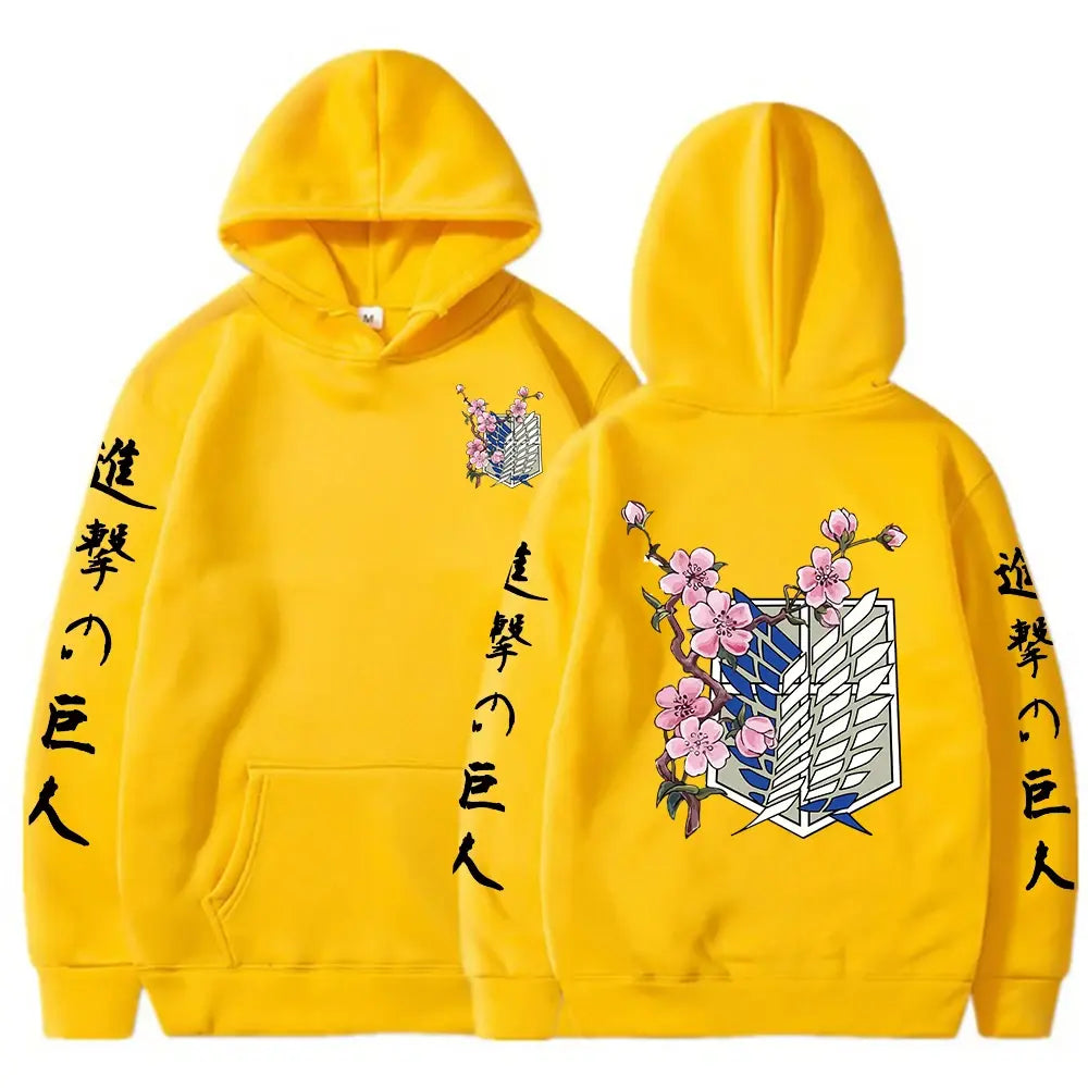 Attack On Titan Wings Of Liberty Sakura Graphic Hoodies