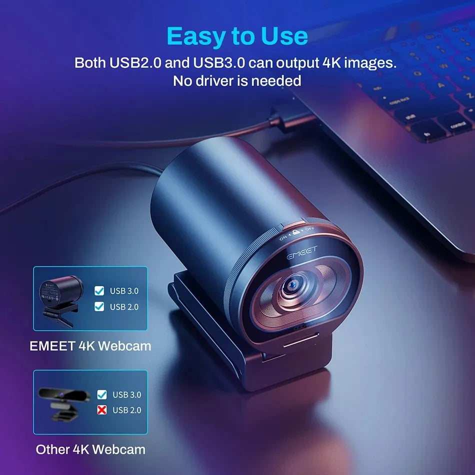 Ultra-clear 4K Live Broadcast Computer Camera