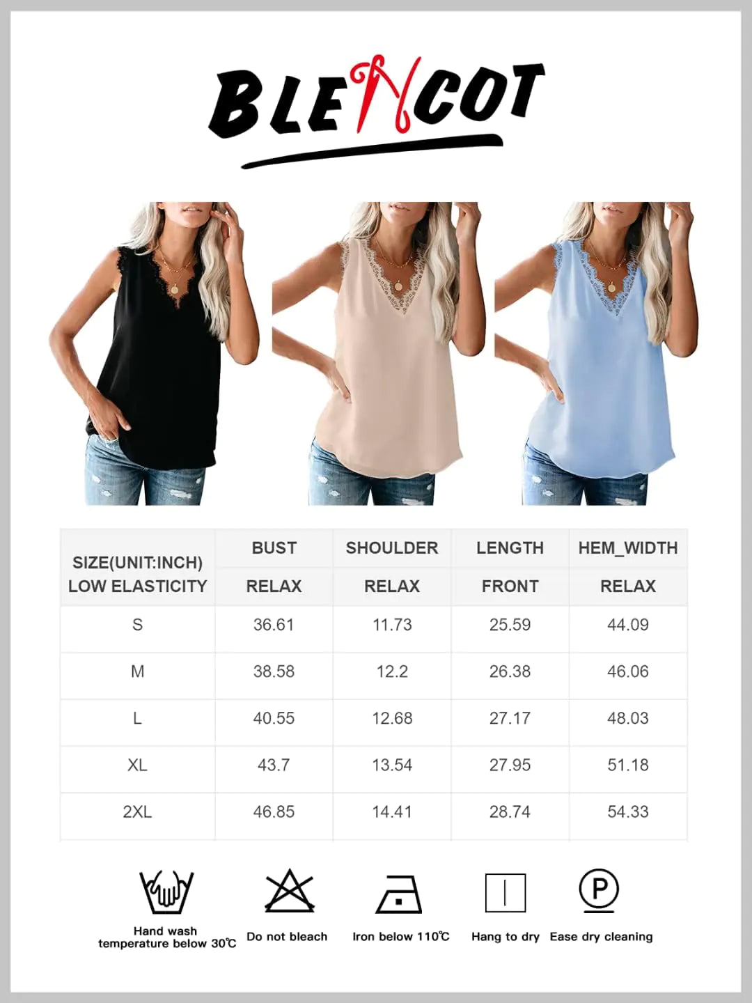 BLENCOT Women Lace Trim Tank Tops V Neck Fashion Casual Sleeveless Blouse Vest Shirts X-Large Gray