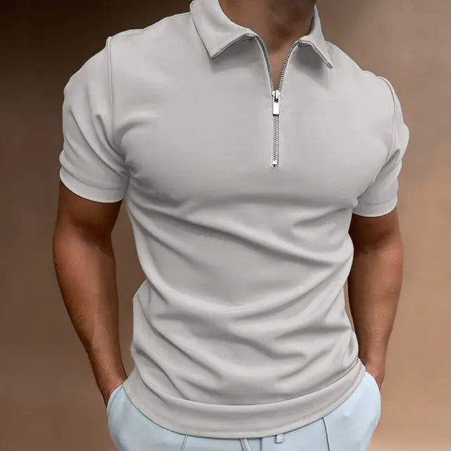 Summer Men's Solid Color Polo Shirts