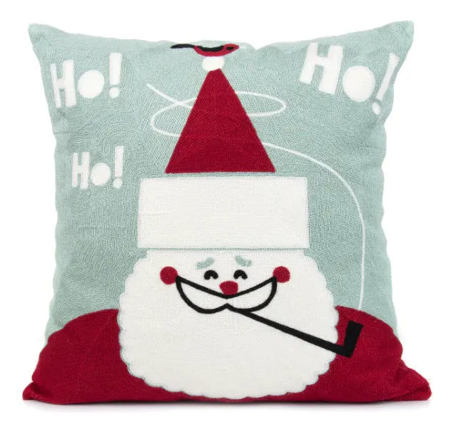 Embroidered Christmas Pillow Cover