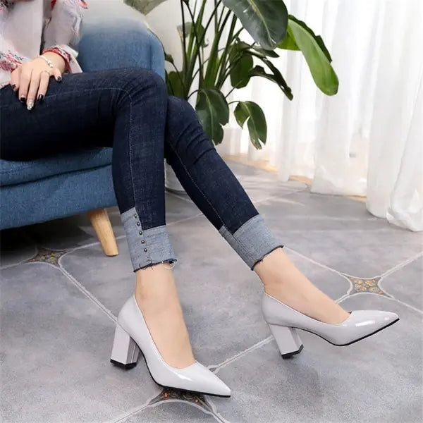 Women's Sexy Mid Heel Pointed Toe Shoes