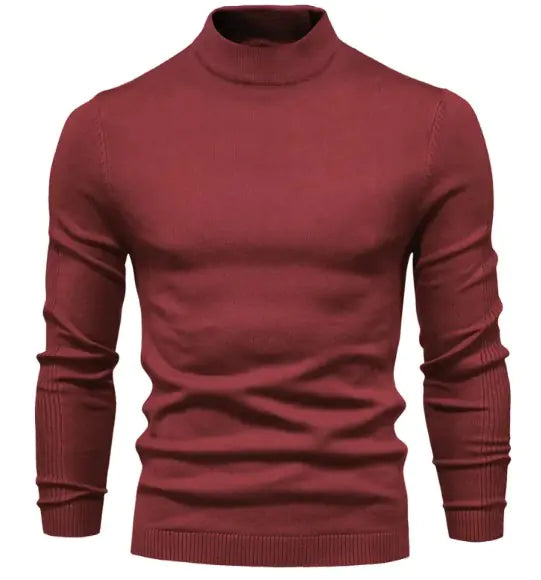 Mid Neck And Slim Trim Sweater