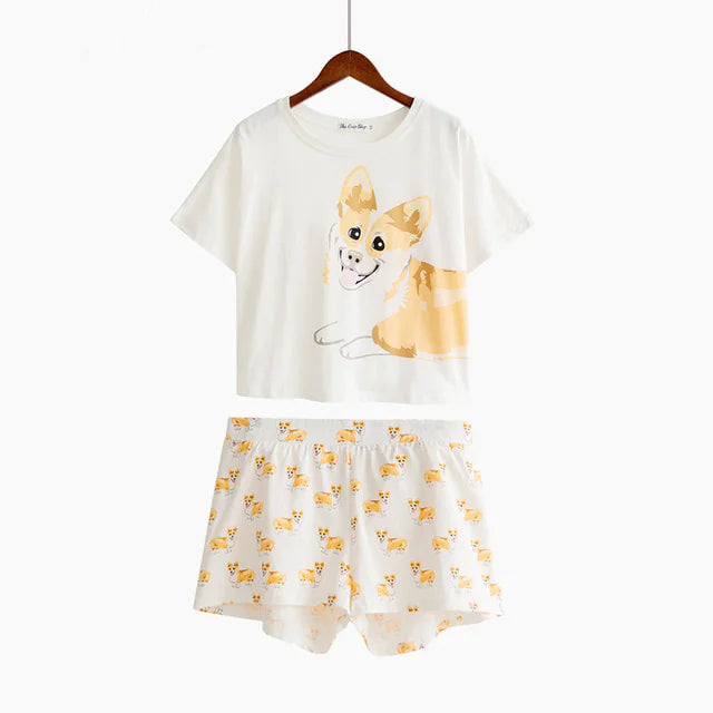 Pyjama-Set mit Animalprint für Damen