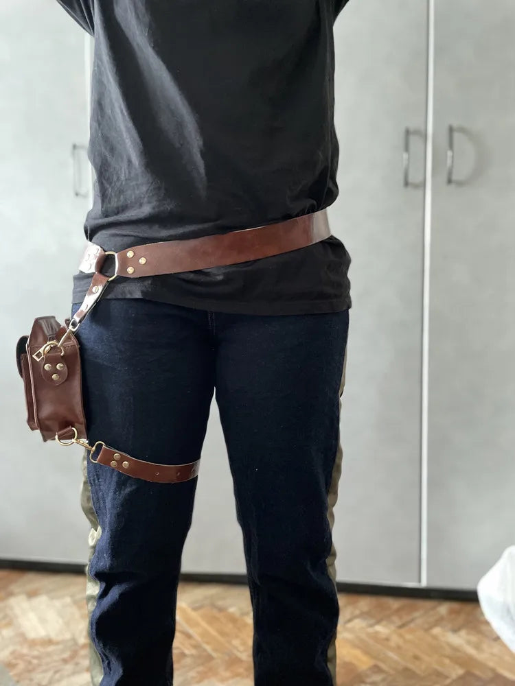 Steampunk Retro PU Waist Bag For Women