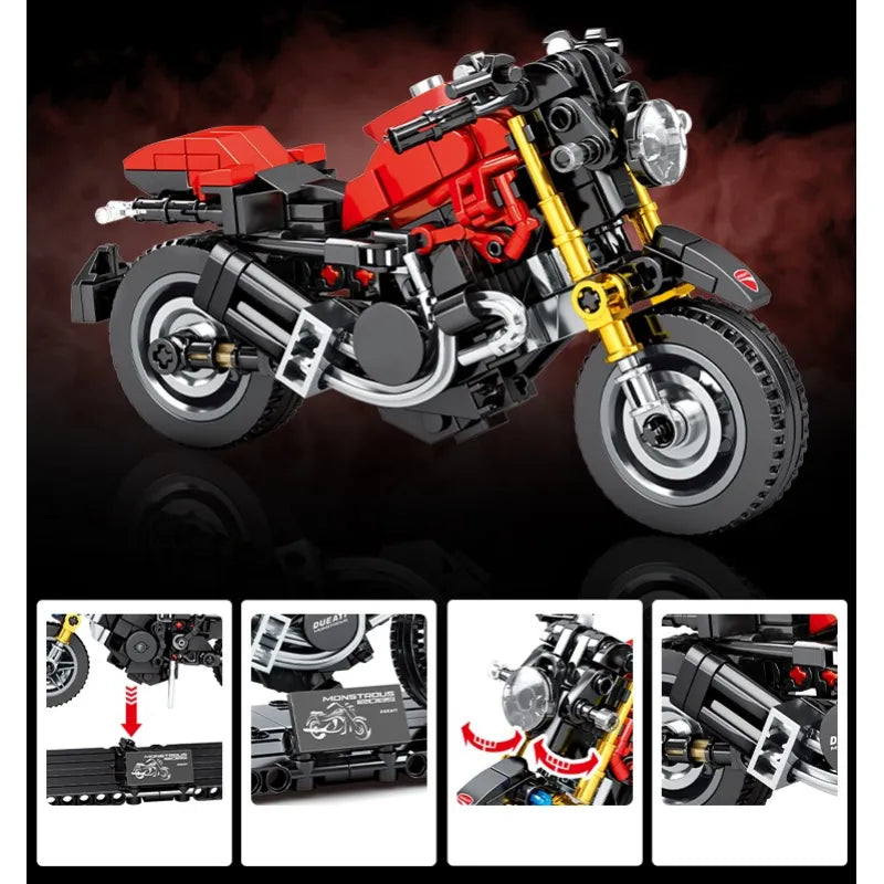 Children's Motorcycle Building Block Ornament