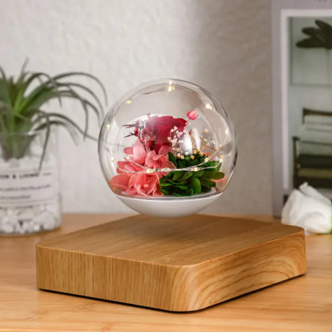 Home Desk Decoration Magnetic Levitation Perpetual Flower Ornament