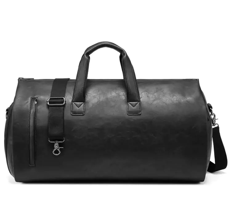 Waterproof Leather Duffle Bag With Adjustable Strap