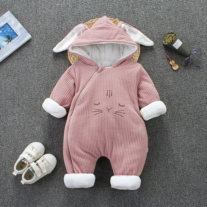 Süßer Baby-Bodysuit, warmer Baumwoll-Strampler