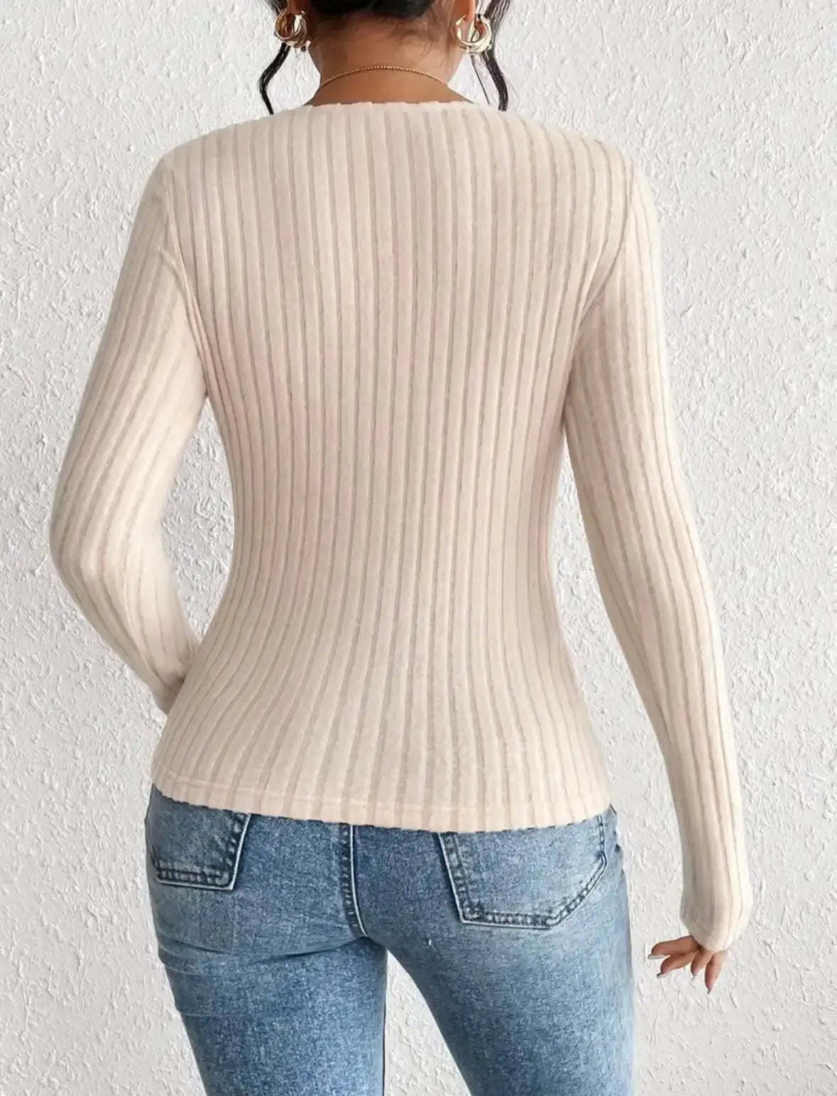 Solid Square Neck Ruched Beige Top